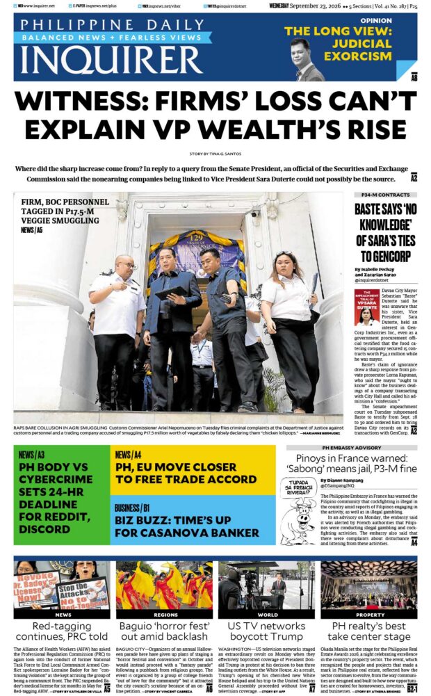 Today’s Paper: September 23, 2026
