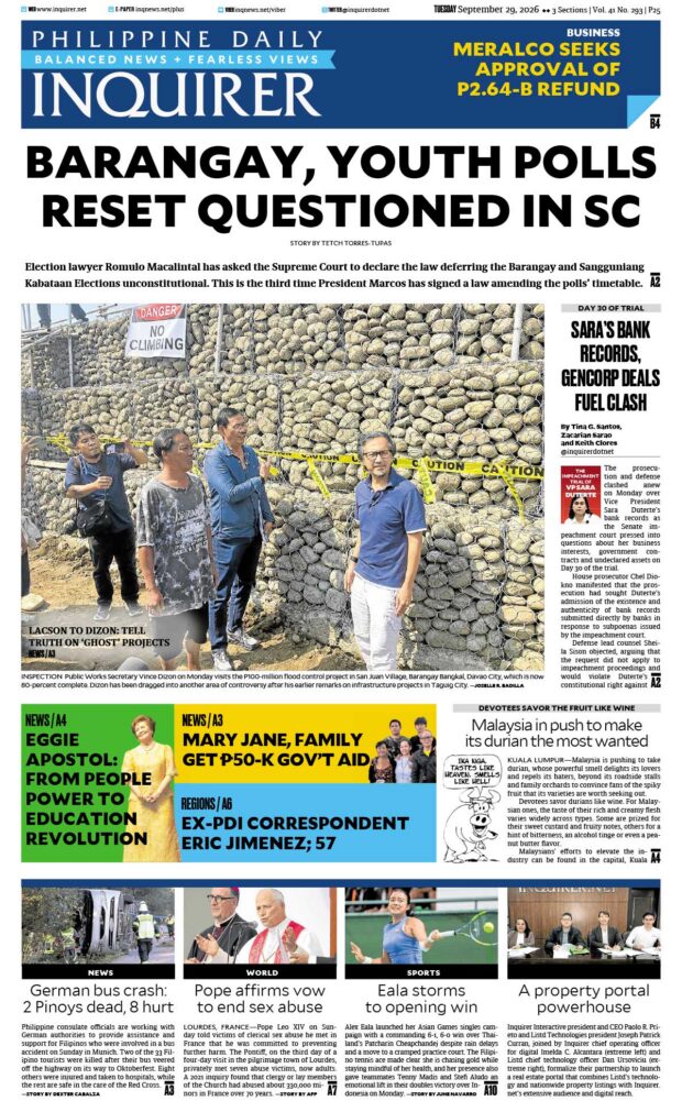 Today’s Paper: September 29, 2026