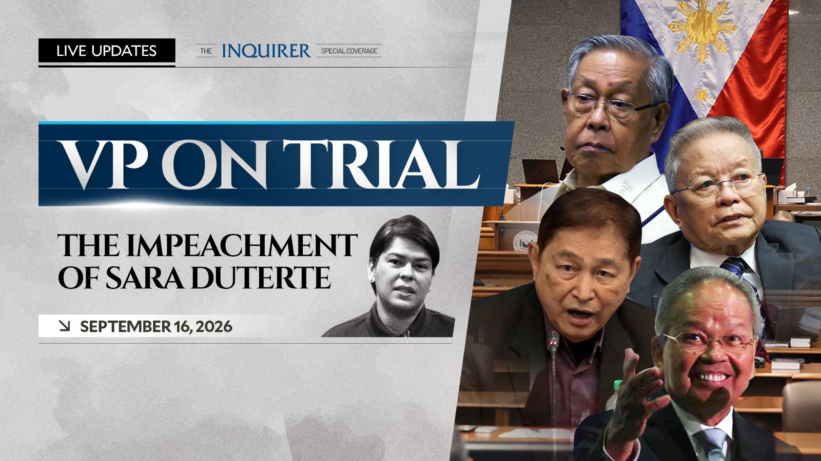 LIVE UPDATES: Sara Duterte impeachment trial | Sept. 16, 2026