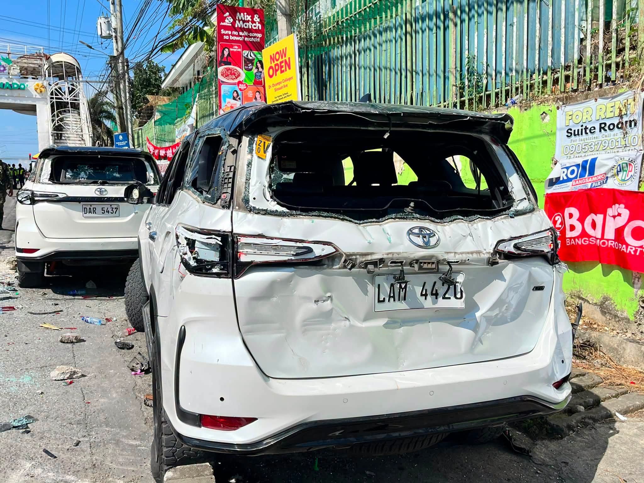 2 cars destroyed as tension erupts outside Cotabato voting center