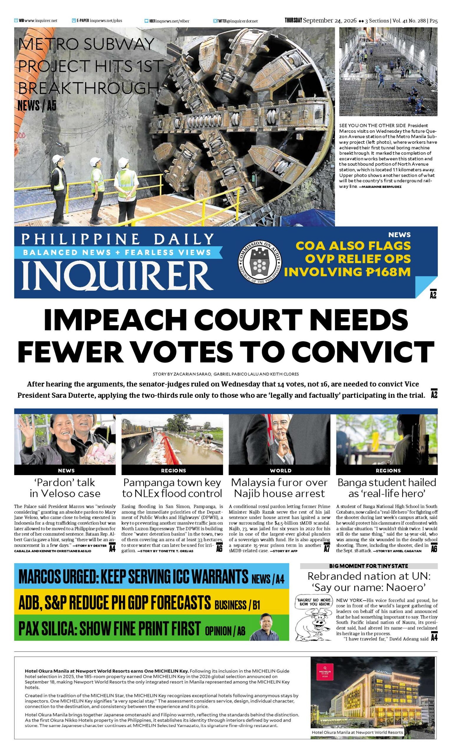 Today’s Paper: September 24, 2026