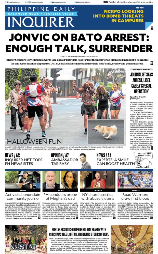 Today’s Paper: October 26, 2026
