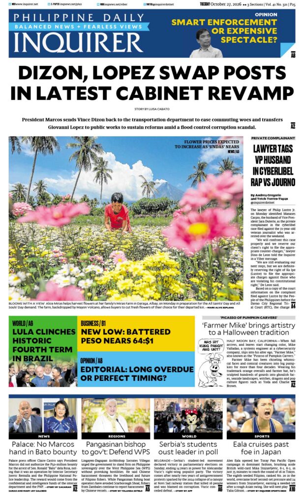 Today’s Paper: October 27, 2026