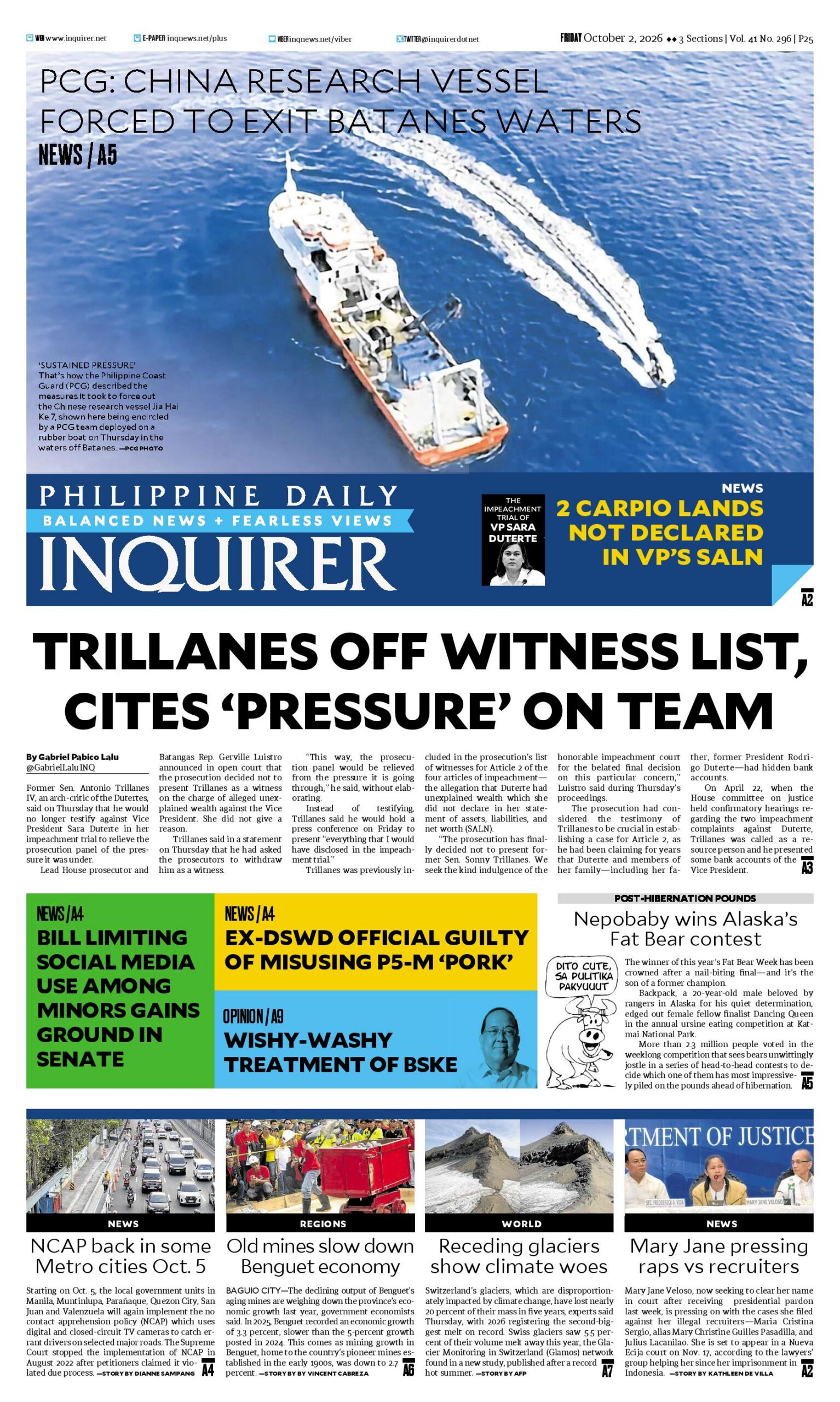 Today’s Paper: October 2, 2026