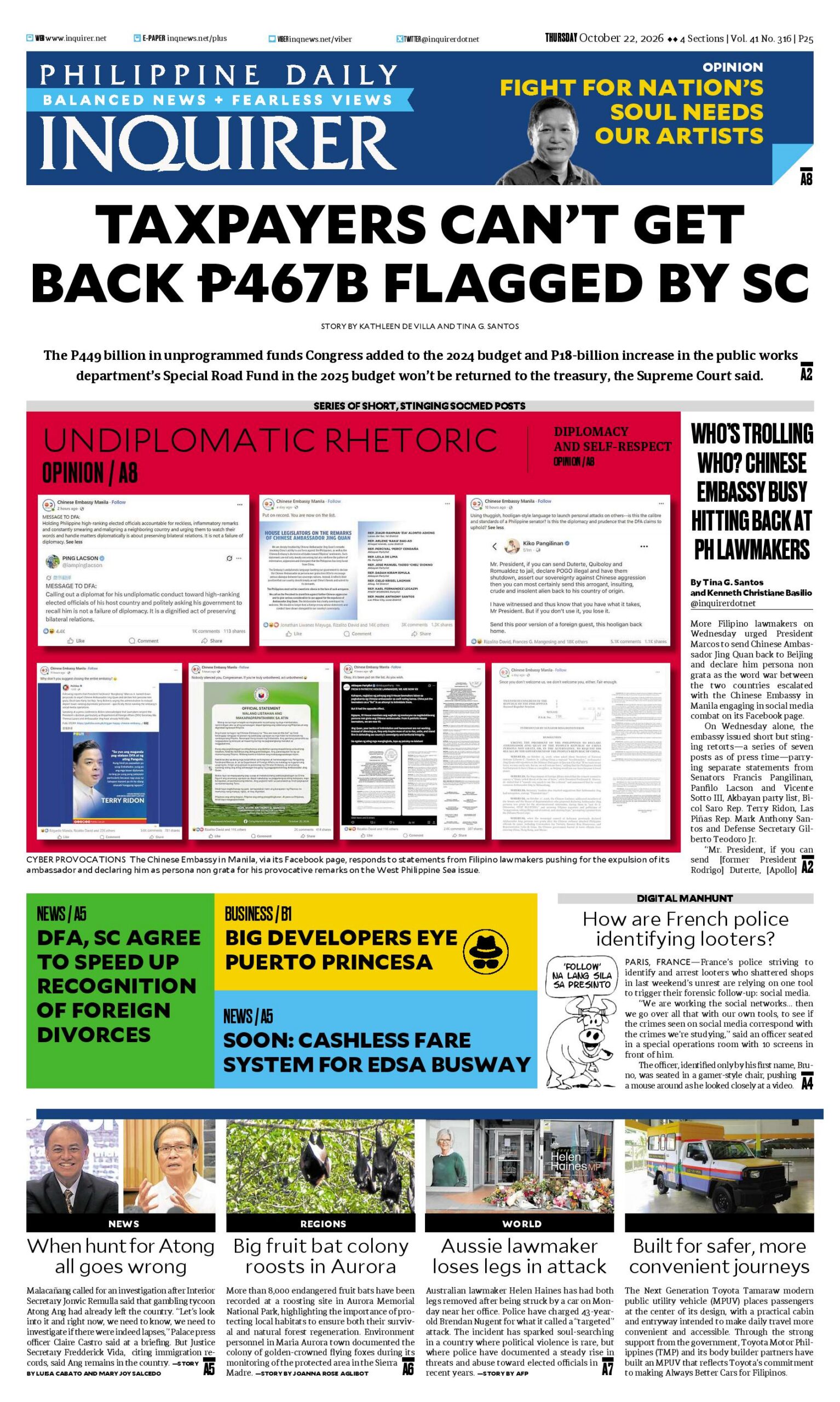 Today’s Paper: October 22, 2026