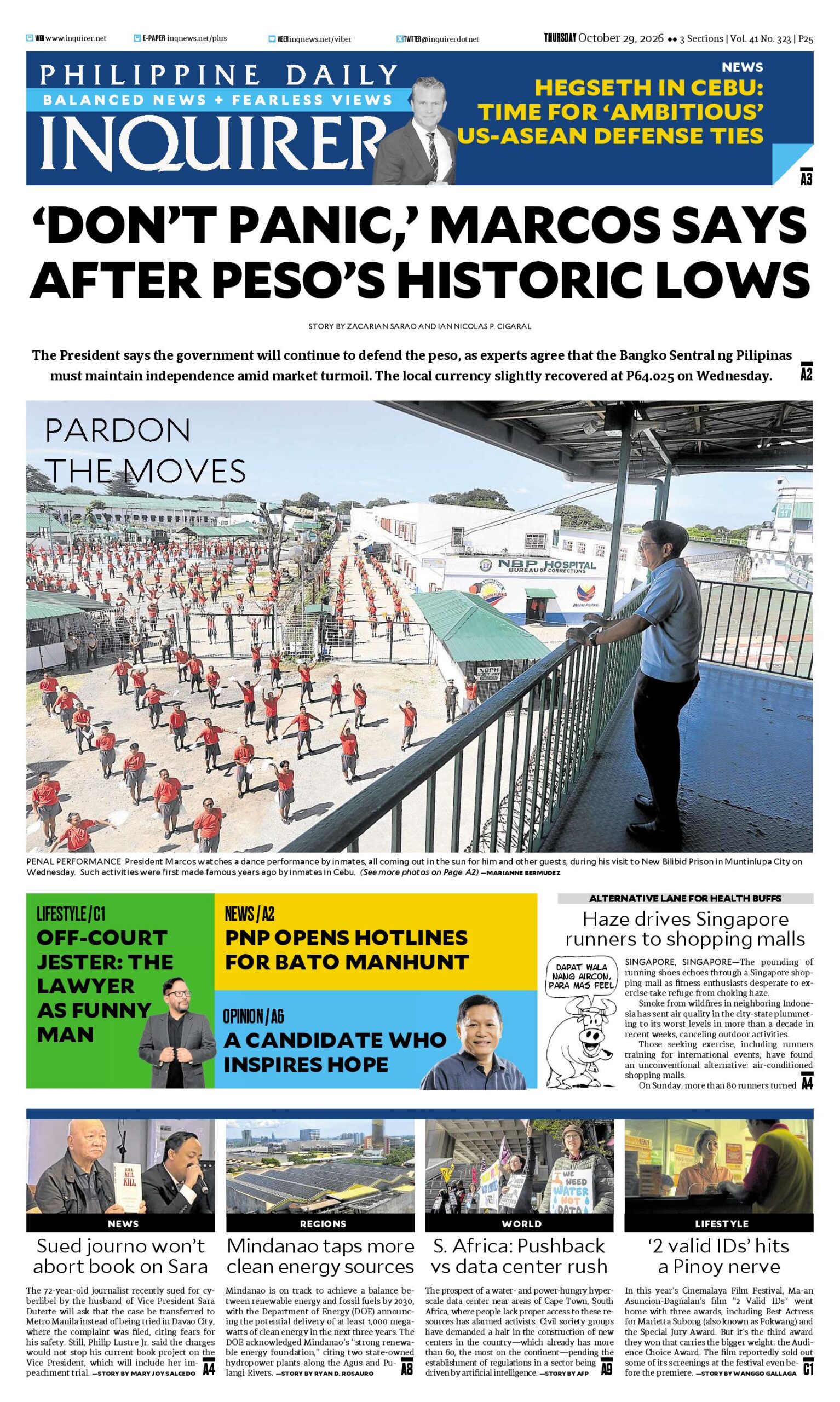 Today’s Paper: October 29, 2026