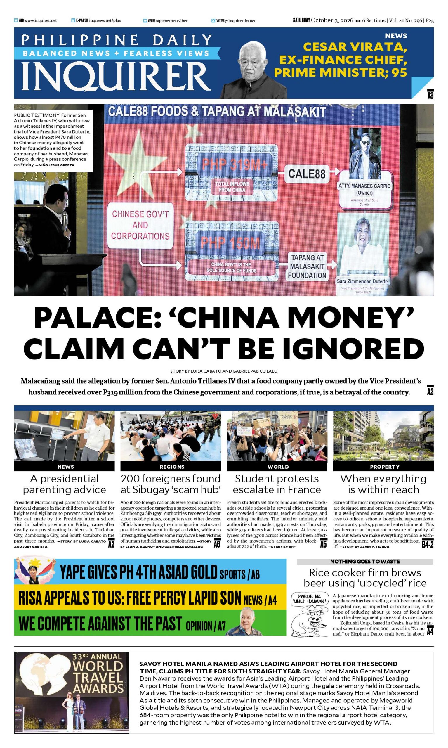 Today’s Paper: October 3, 2026